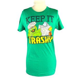 We Love Fine Sesame Street Grouch Green Shirt Size Medium